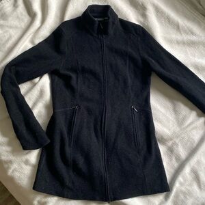 Ibex Backbay Merino Wool Tunic Jacket Women's Small Full Zip Pockets Black Small